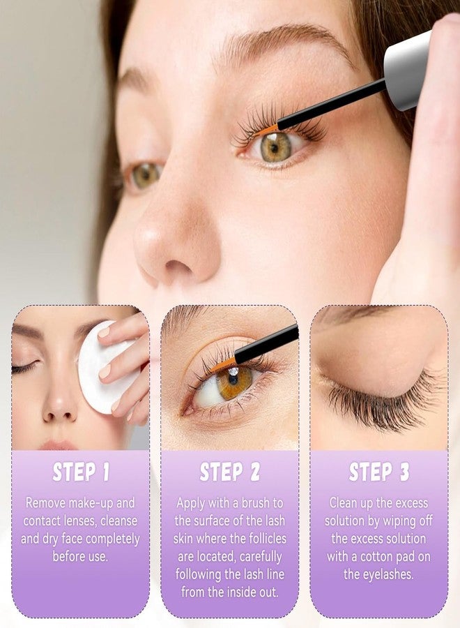 Vxzit Premium Eyelash Growth Serum, Thicker, and Fuller Lashes, Non-Irritating Formula- Purple - Image 4